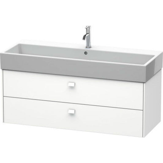 Duravit Brioso 47" x 17" x 18" Two Drawer Wall-Mount Vanity Unit in White Matt
