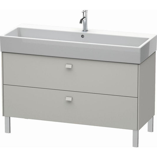 Duravit Brioso 47" x 22" x 18" Two Drawer Floor Standing Vanity Unit in Concrete Grey Matt