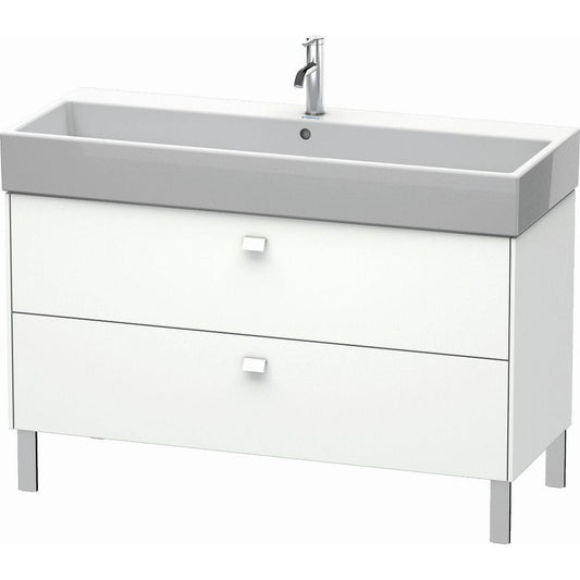 Duravit Brioso 47" x 22" x 18" Two Drawer Floor Standing Vanity Unit in White Matt