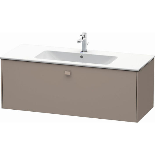 Duravit Brioso 48" x 17" x 19" One Drawer Wall-Mount Vanity Unit in Basalt Matt