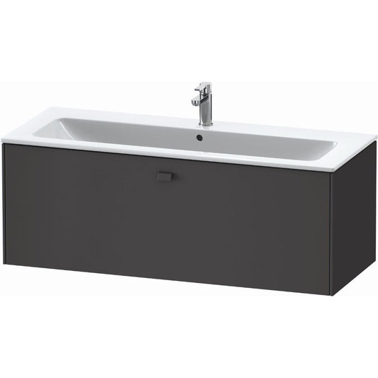Duravit Brioso 48" x 17" x 19" One Drawer Wall-Mount Vanity Unit in Graphite Matt