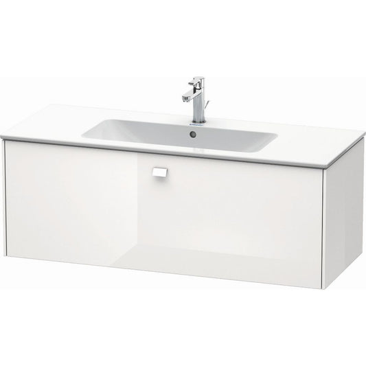 Duravit Brioso 48" x 17" x 19" One Drawer Wall-Mount Vanity Unit in White High Gloss
