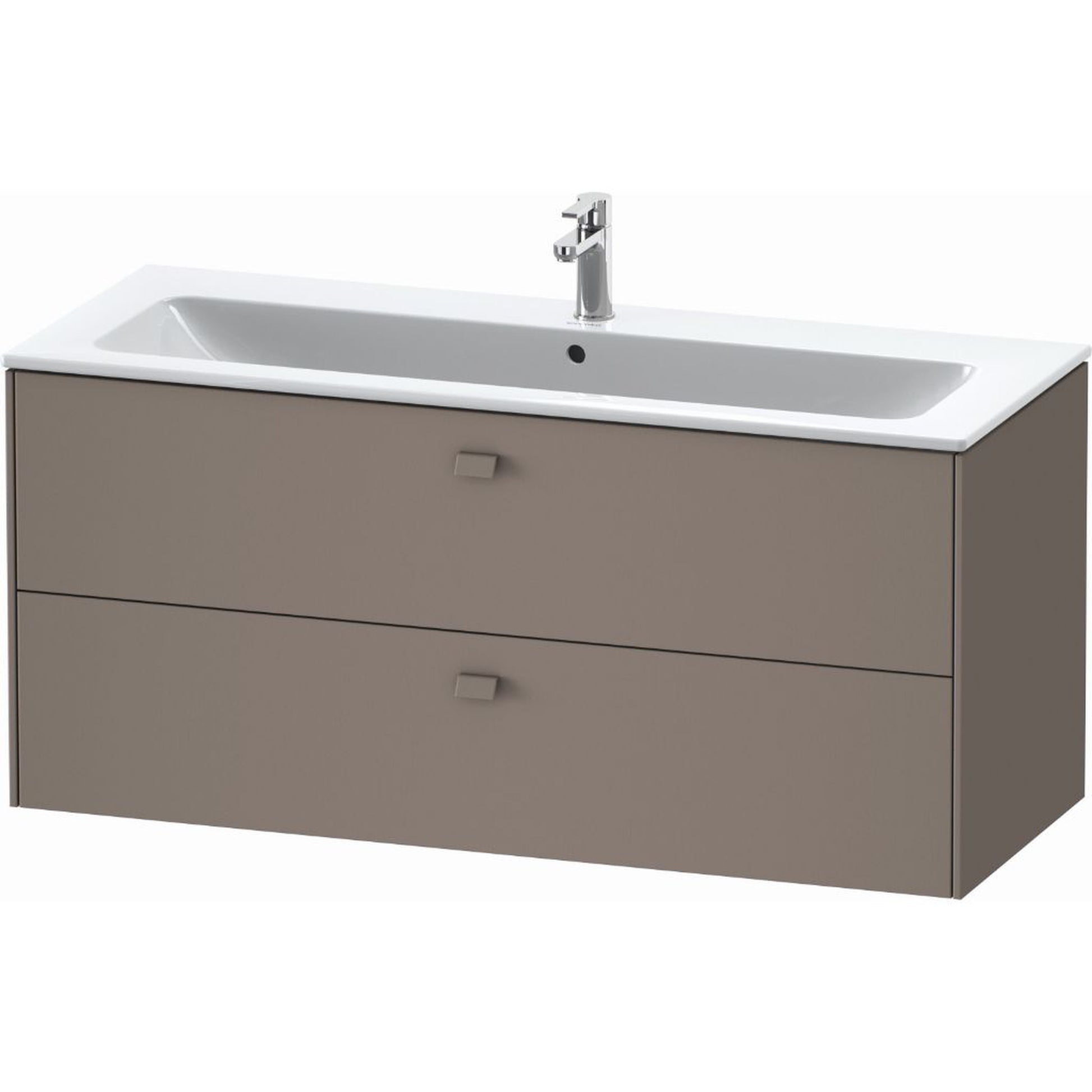 Duravit Brioso 48" x 22" x 19" Two Drawer Wall-Mount Vanity Unit in Basalt Matt