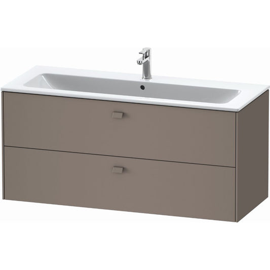 Duravit Brioso 48" x 22" x 19" Two Drawer Wall-Mount Vanity Unit in Basalt Matt