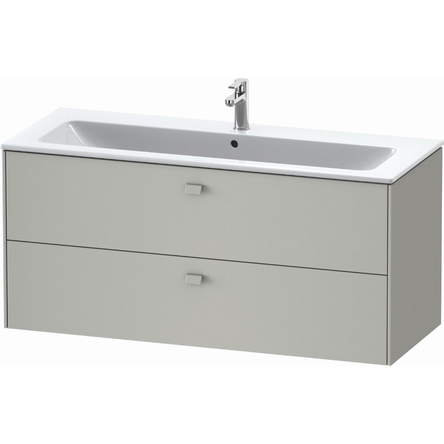 Duravit Brioso 48" x 22" x 19" Two Drawer Wall-Mount Vanity Unit in Concrete Grey Matt