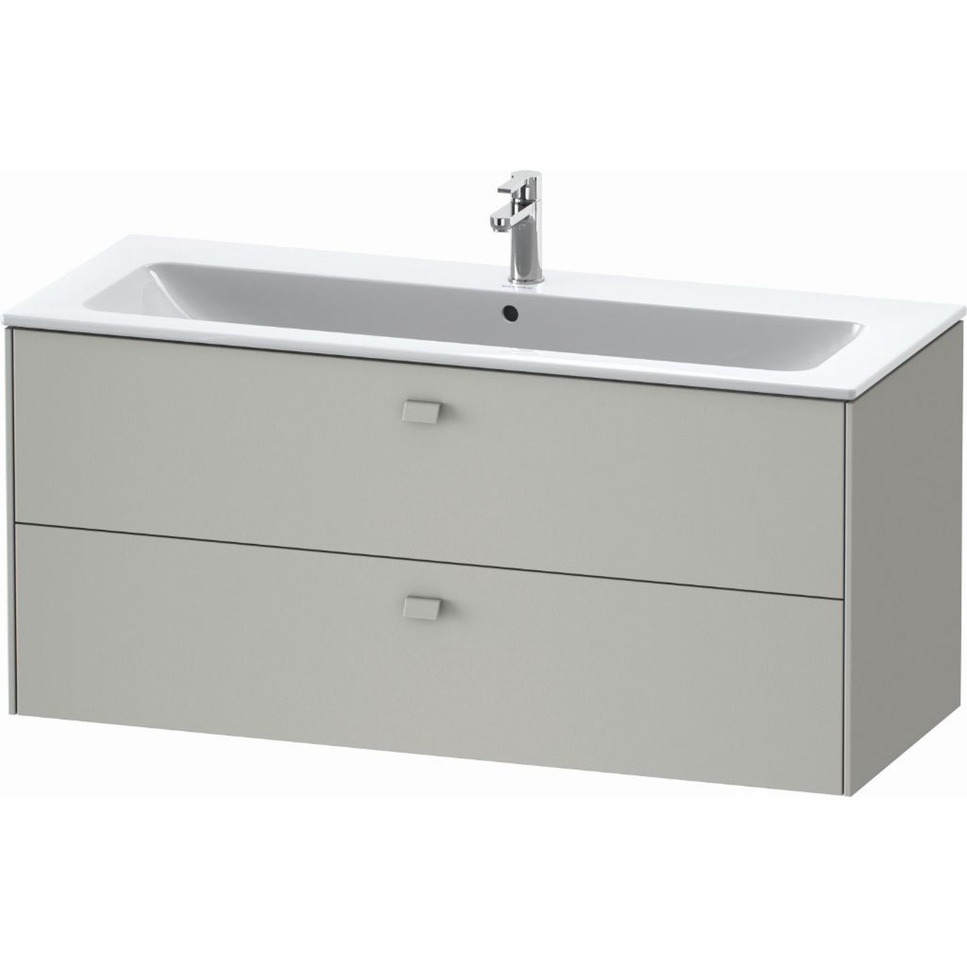 Duravit Brioso 48" x 22" x 19" Two Drawer Wall-Mount Vanity Unit in Concrete Grey Matt