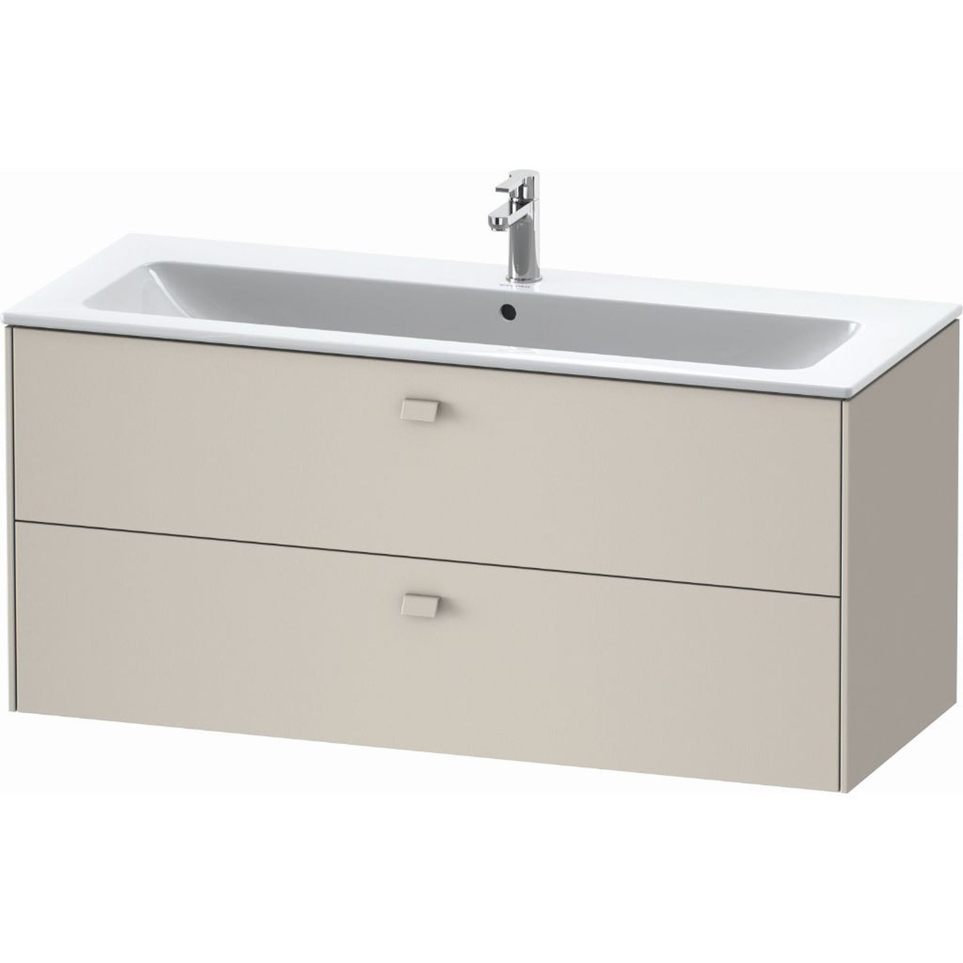 Duravit Brioso 48" x 22" x 19" Two Drawer Wall-Mount Vanity Unit in Taupe
