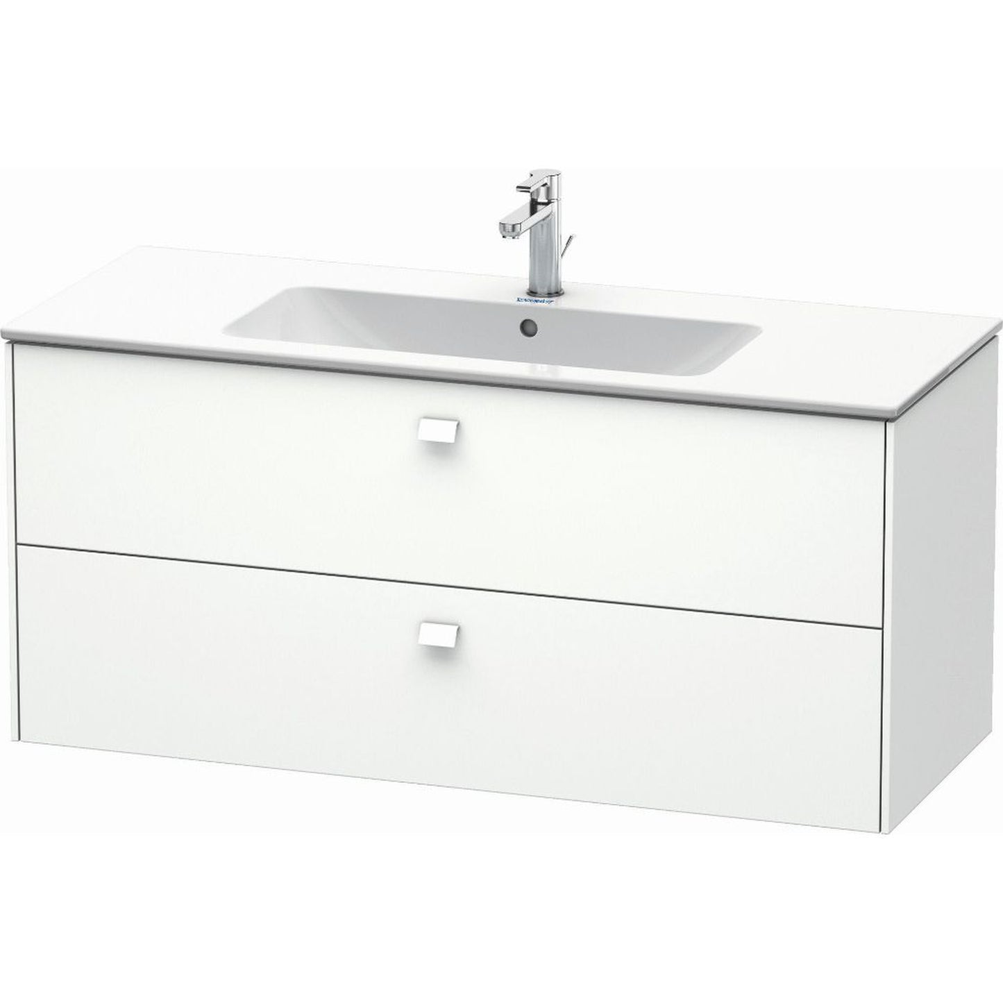 Duravit Brioso 48" x 22" x 19" Two Drawer Wall-Mount Vanity Unit in White Matt