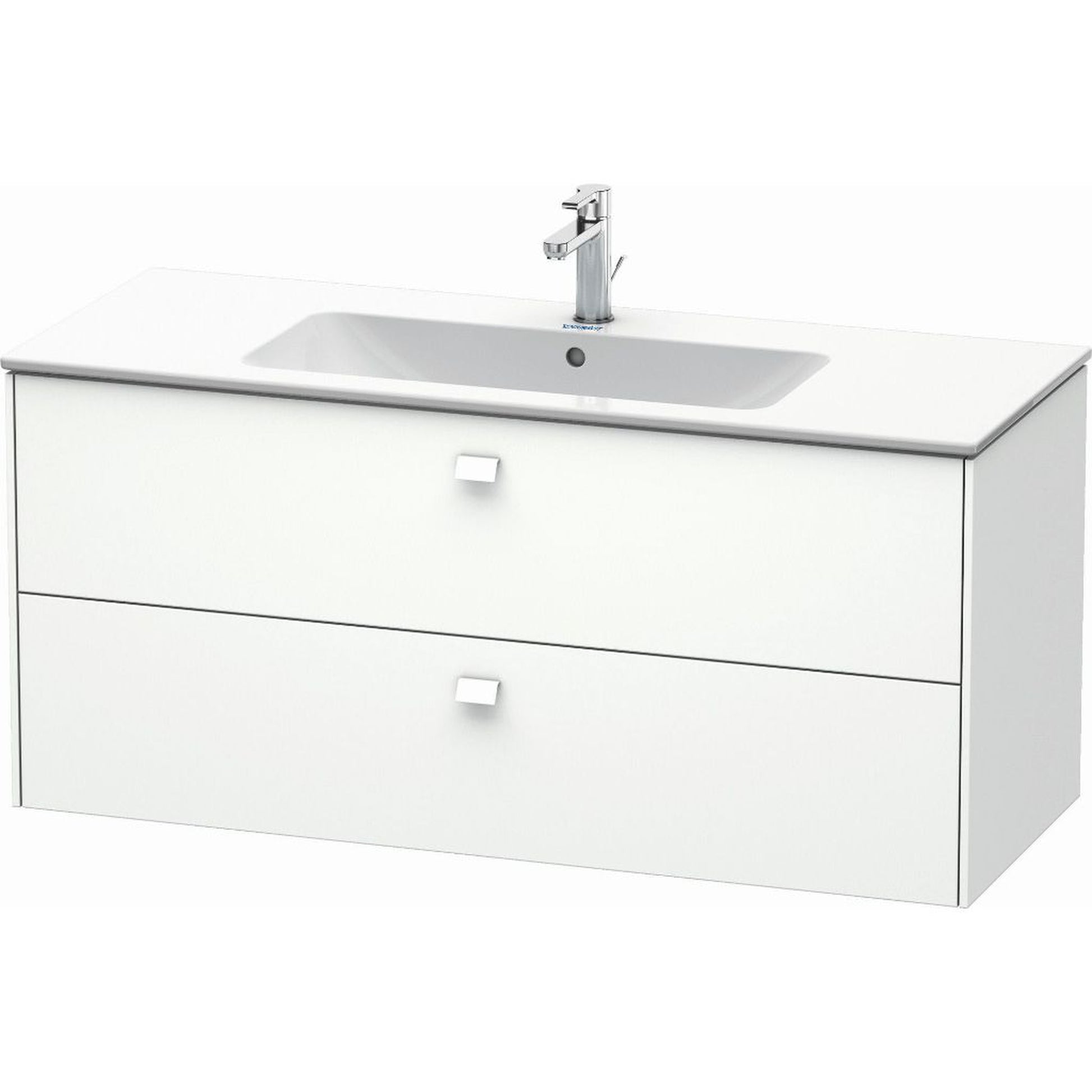 Duravit Brioso 48" x 22" x 19" Two Drawer Wall-Mount Vanity Unit in White Matt