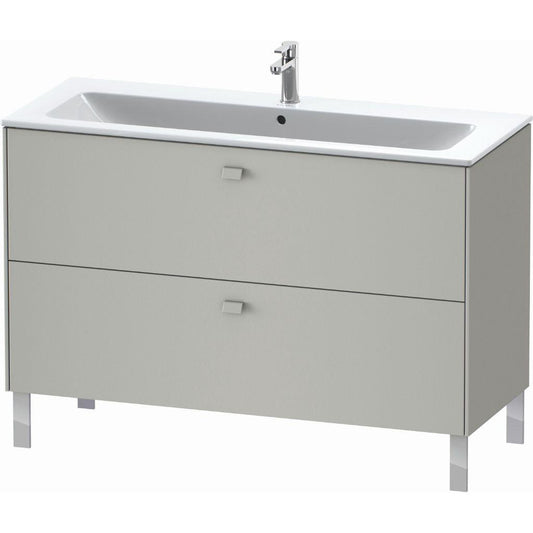 Duravit Brioso 48" x 27" x 19" Two Drawer Floor Standing Vanity Unit in Concrete Grey Matt