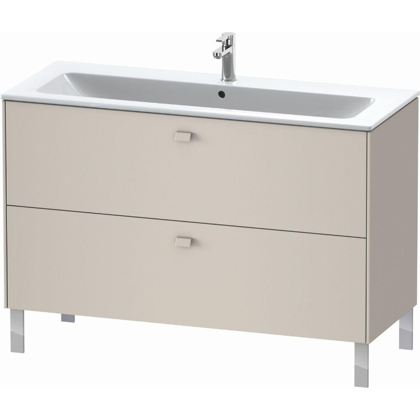 Duravit Brioso 48" x 27" x 19" Two Drawer Floor Standing Vanity Unit in Taupe