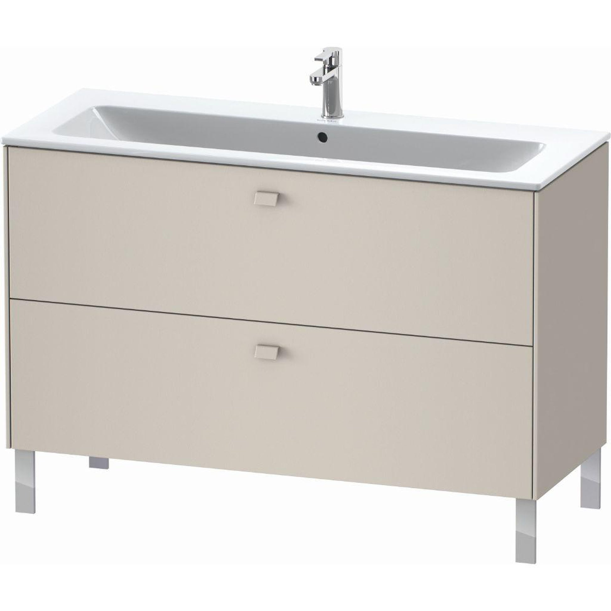 Duravit Brioso 48" x 27" x 19" Two Drawer Floor Standing Vanity Unit in Taupe