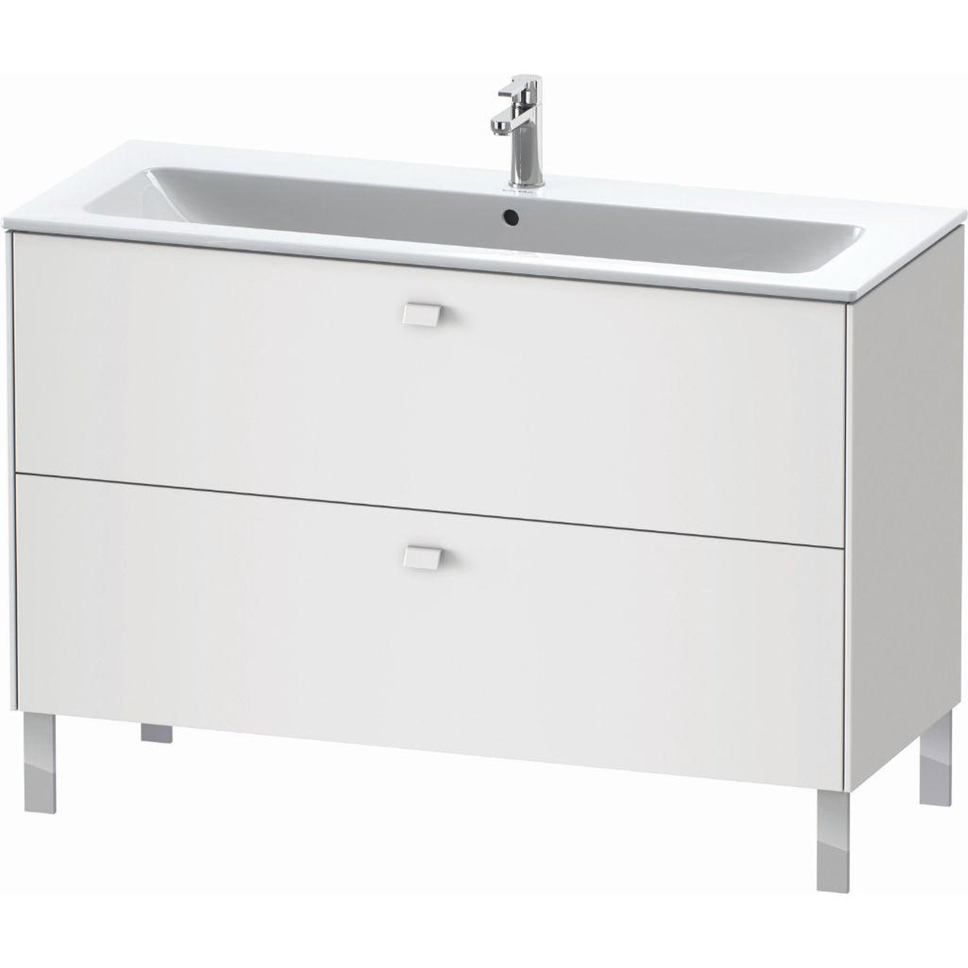Duravit Brioso 48" x 27" x 19" Two Drawer Floor Standing Vanity Unit in White Matt