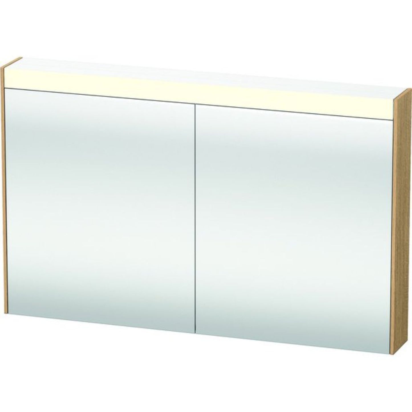 Duravit Brioso 48" x 30" x 6" Mirror Cabinet With Lighting Natural Oak