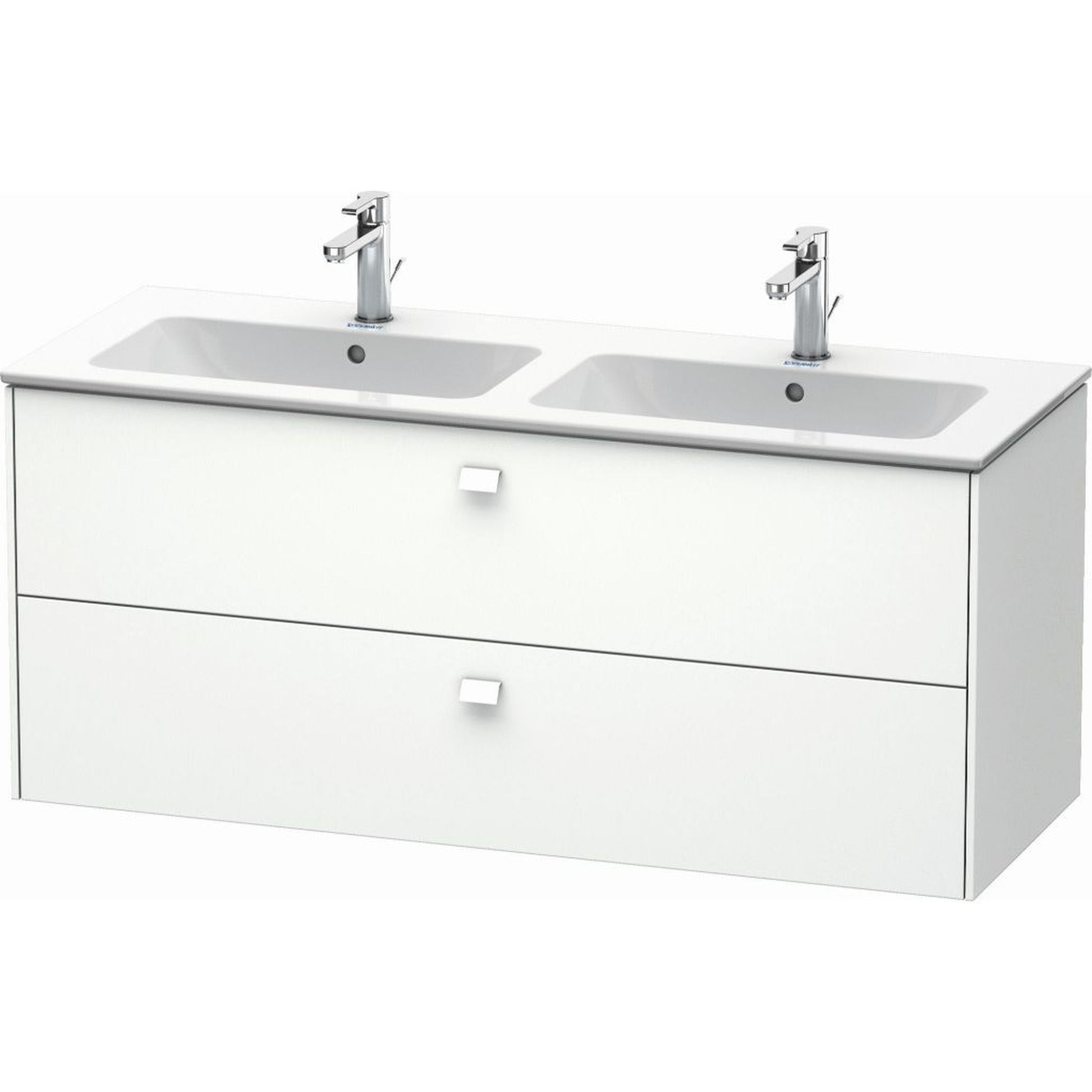 Duravit Brioso 51" x 22" x 19" Two Drawer Wall-Mount Vanity Unit in White Matt