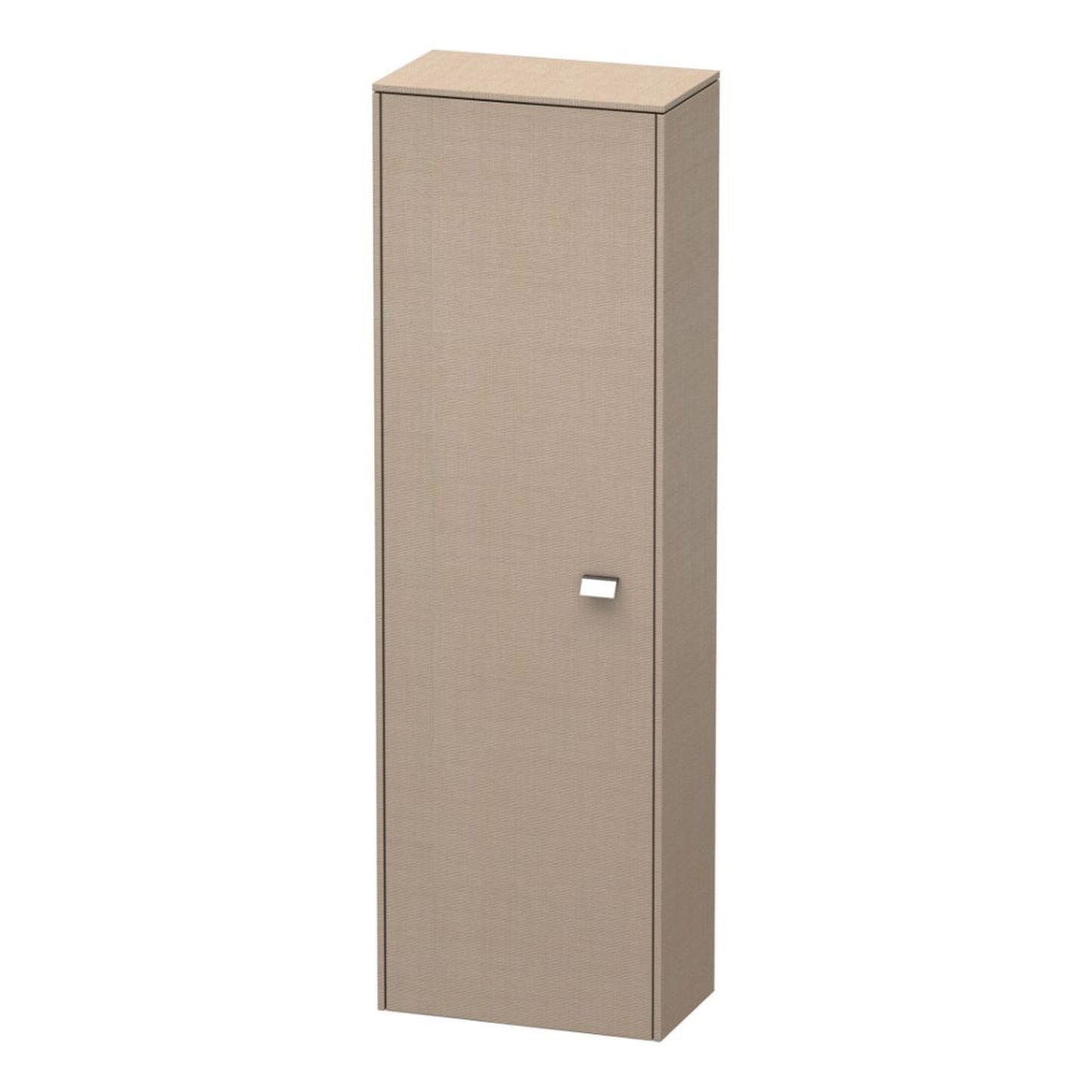 Duravit Brioso BR1300 17" x 52" x 9" Semi Tall Cabinet With Left Door in Linen and Chrome Handle