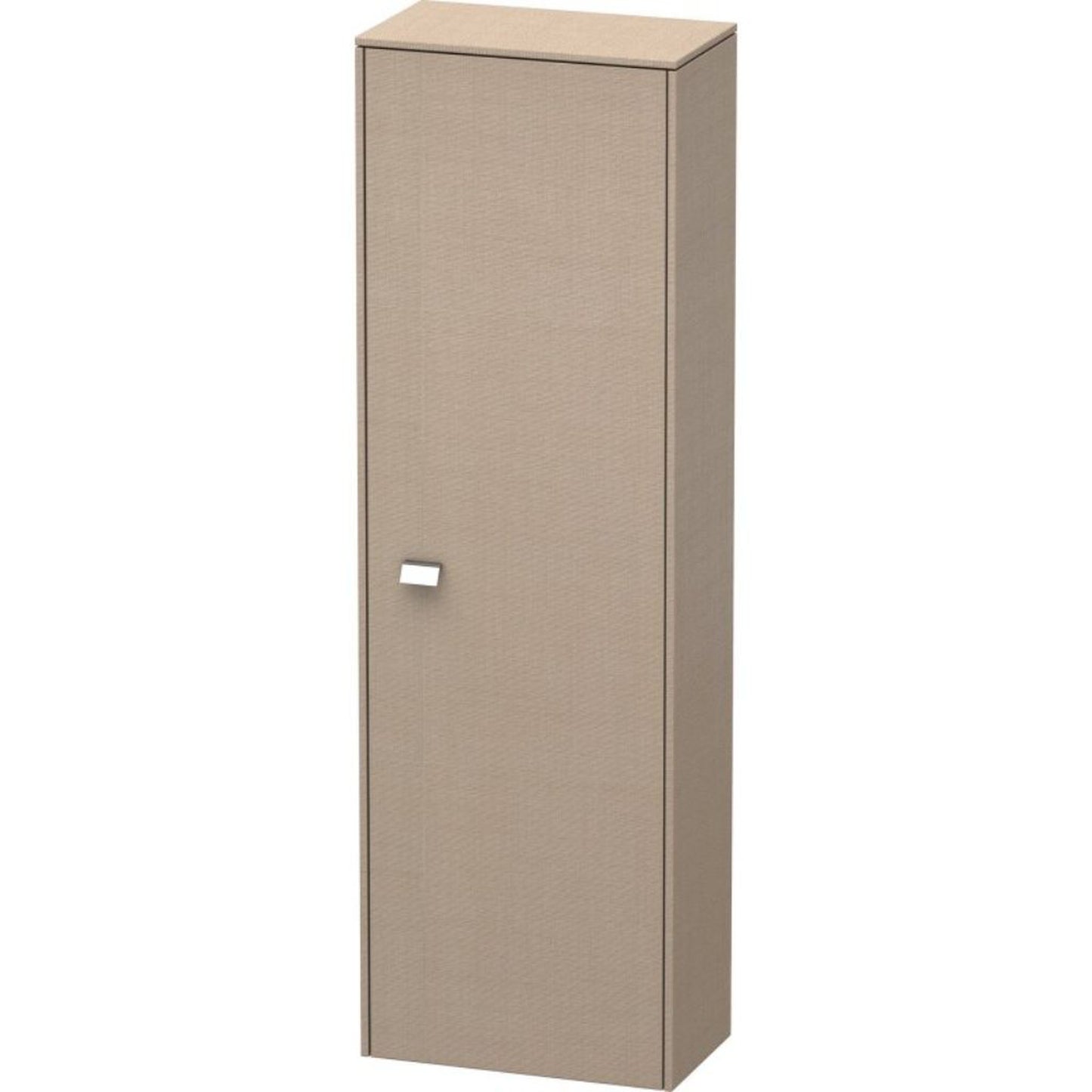 Duravit Brioso BR1300 17" x 52" x 9" Semi Tall Cabinet With Right Door in Linen and Chrome Handle