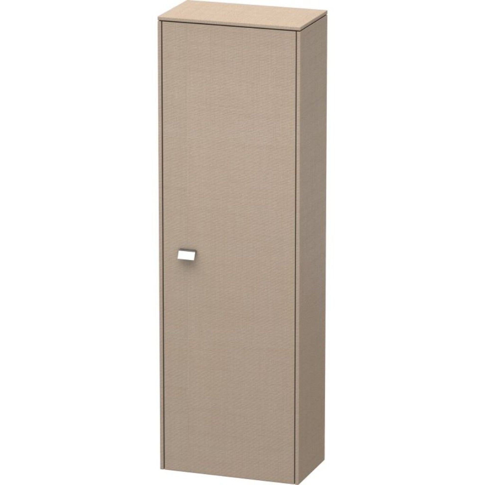 Duravit Brioso BR1300 17" x 52" x 9" Semi Tall Cabinet With Right Door in Linen and Chrome Handle