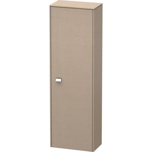 Duravit Brioso BR1300 17" x 52" x 9" Semi Tall Cabinet With Right Door in Linen and Chrome Handle
