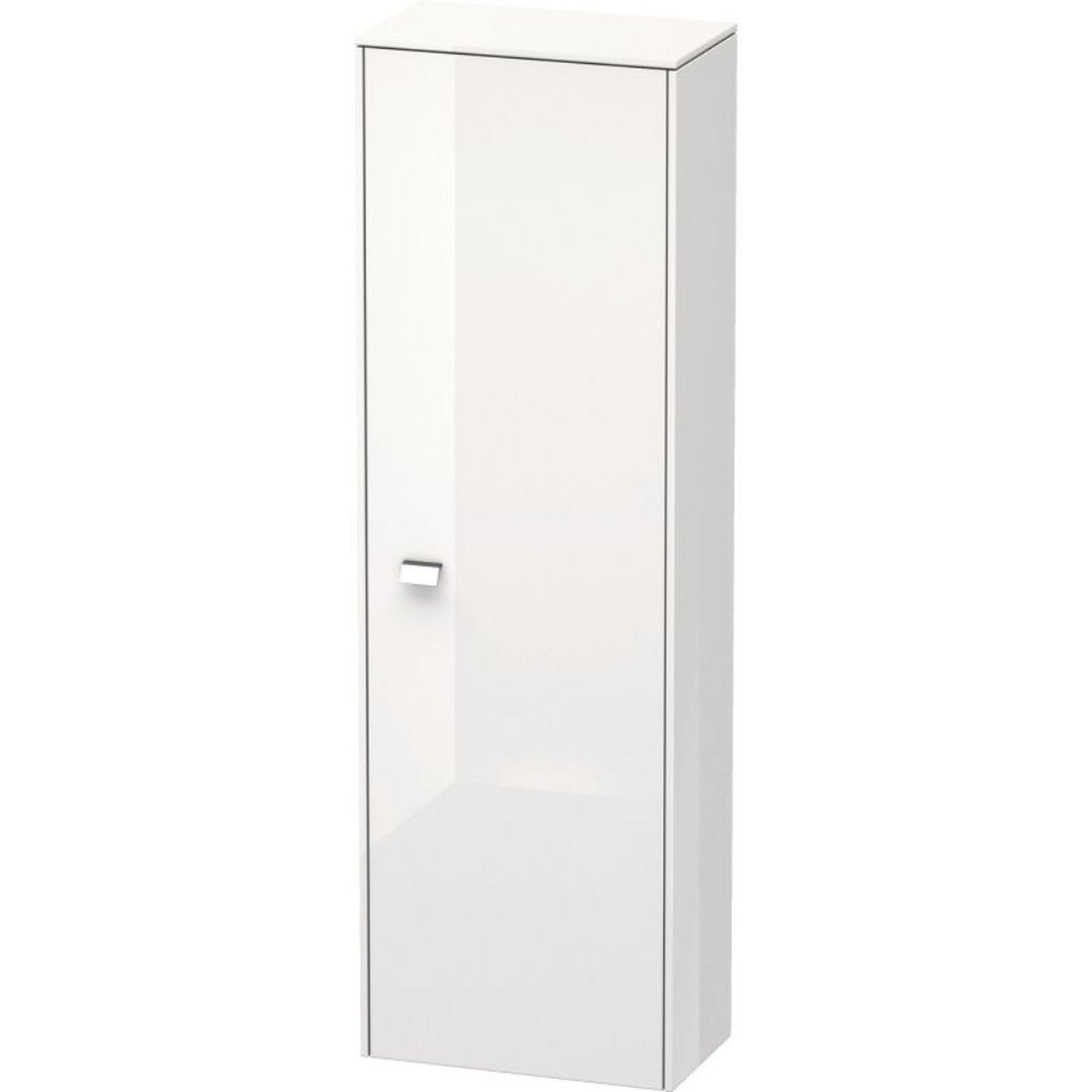 Duravit Brioso BR1300 17" x 52" x 9" Semi Tall Cabinet With Right Door in White High Gloss and Chrome Handle