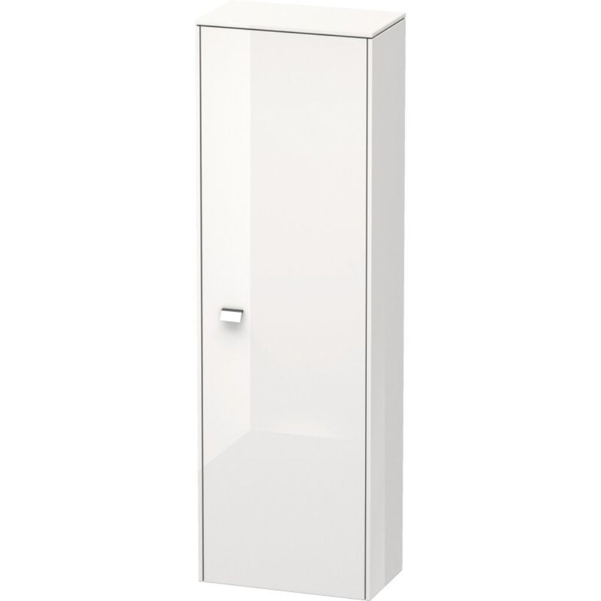 Duravit Brioso BR1300 17" x 52" x 9" Semi Tall Cabinet With Right Door in White High Gloss and Chrome Handle