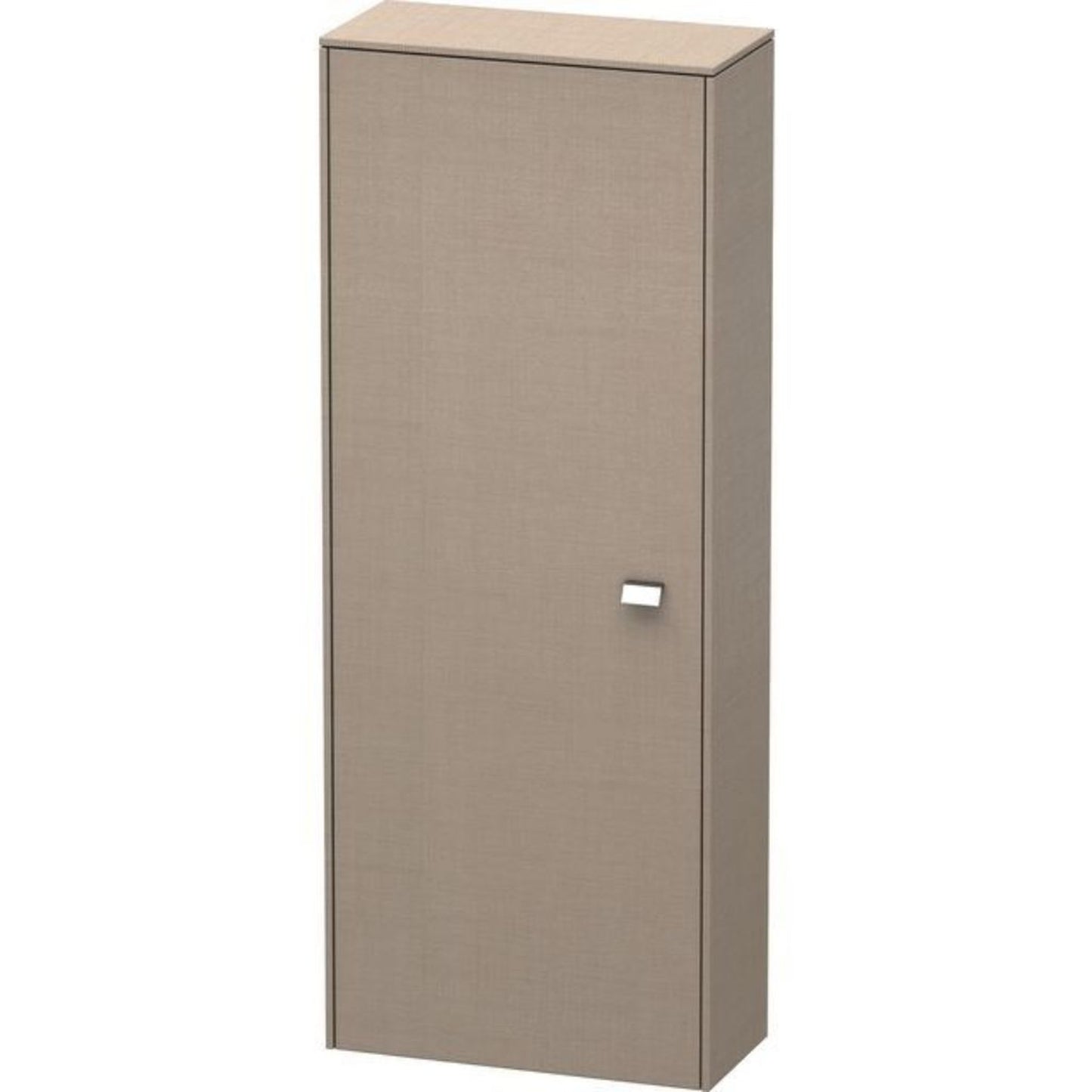 Duravit Brioso BR1301 20" x 52" x 9" Semi Tall Cabinet With Left Door in Linen and Chrome Handle