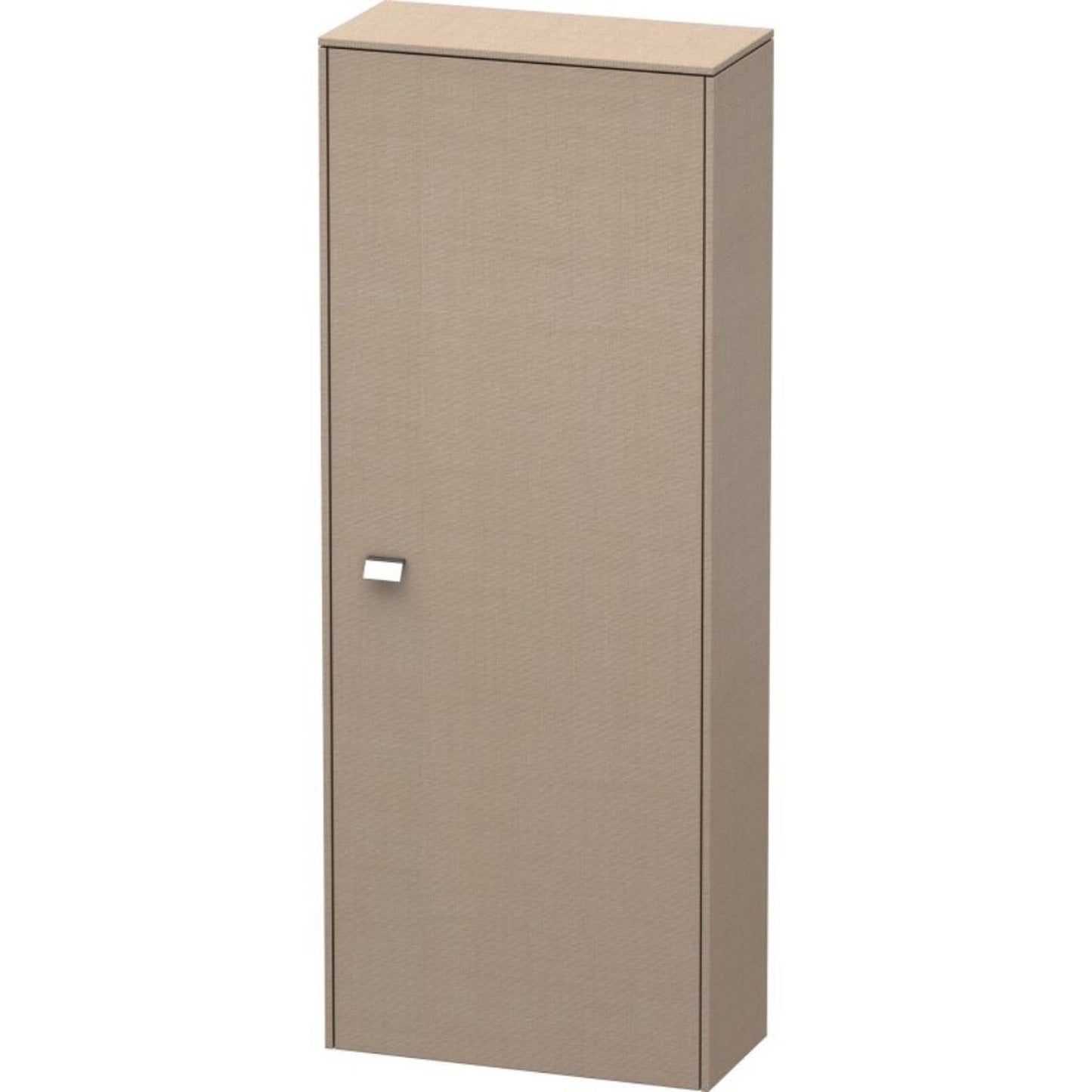 Duravit Brioso BR1301 20" x 52" x 9" Semi Tall Cabinet With Right Door in Linen and Chrome Handle