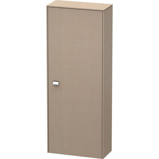 Duravit Brioso BR1301 20" x 52" x 9" Semi Tall Cabinet With Right Door in Linen and Chrome Handle