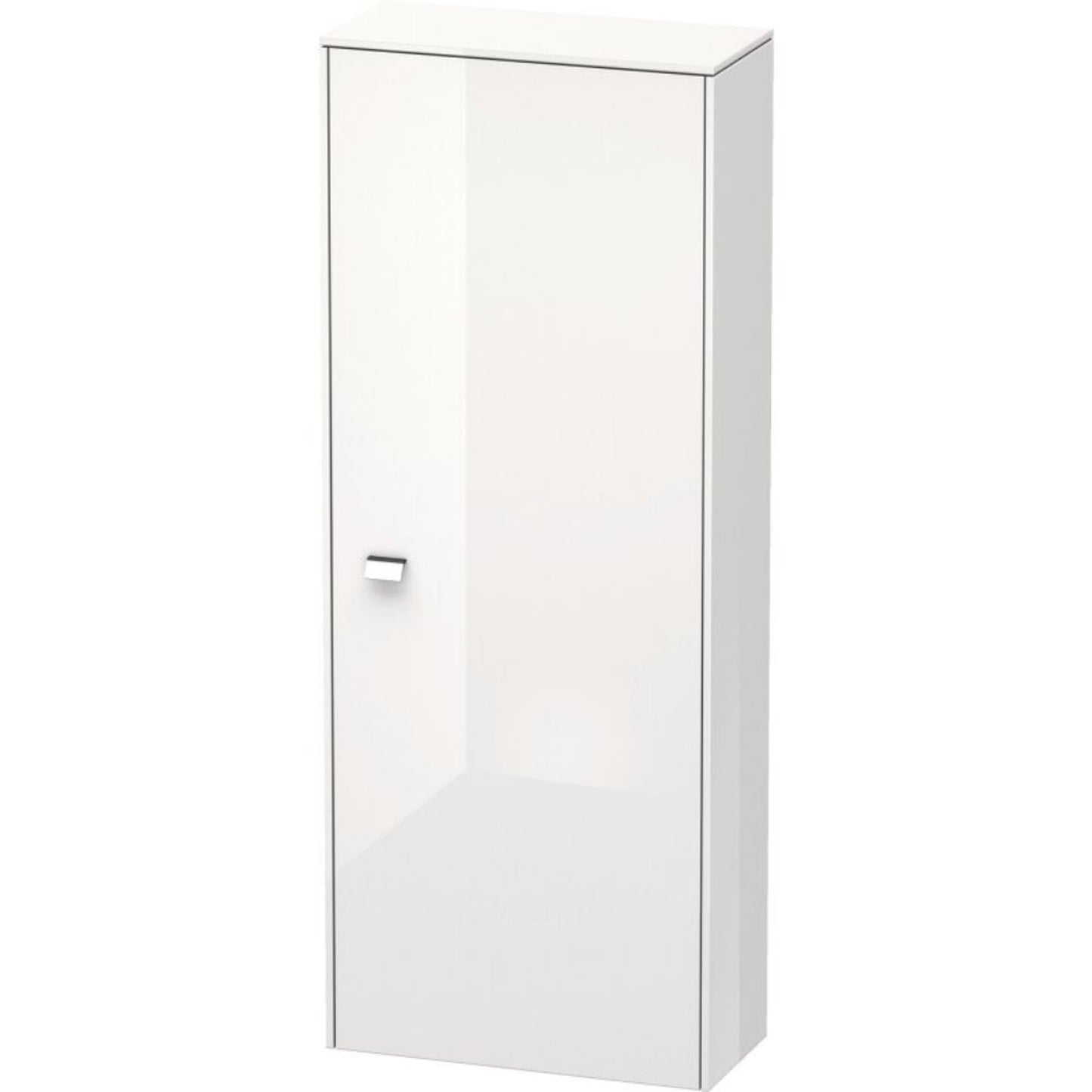 Duravit Brioso BR1301 20" x 52" x 9" Semi Tall Cabinet With Right Door in White High Gloss and Chrome Handle