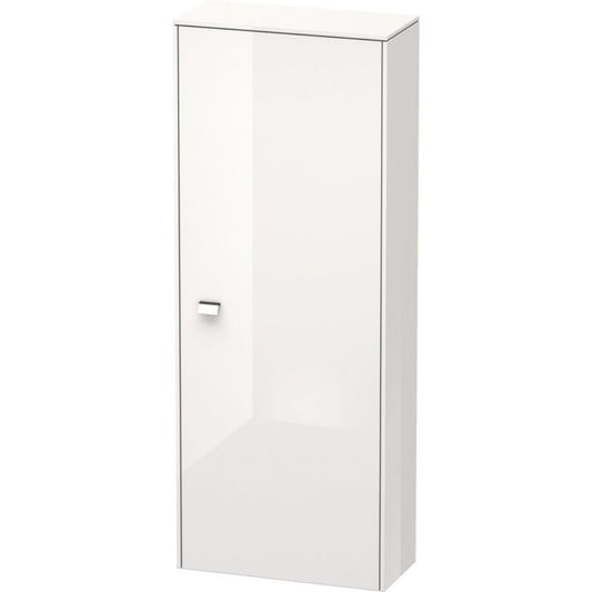 Duravit Brioso BR1301 20" x 52" x 9" Semi Tall Cabinet With Right Door in White High Gloss and Chrome Handle