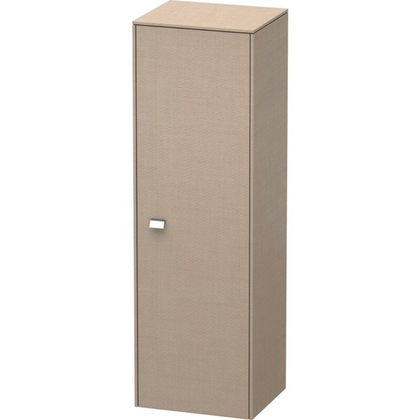 Duravit Brioso BR1310 17" x 52" x 14" Semi Tall Cabinet With Right Door in Linen and Chrome Handle