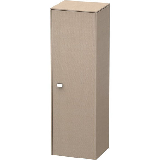 Duravit Brioso BR1310 17" x 52" x 14" Semi Tall Cabinet With Right Door in Linen and Chrome Handle