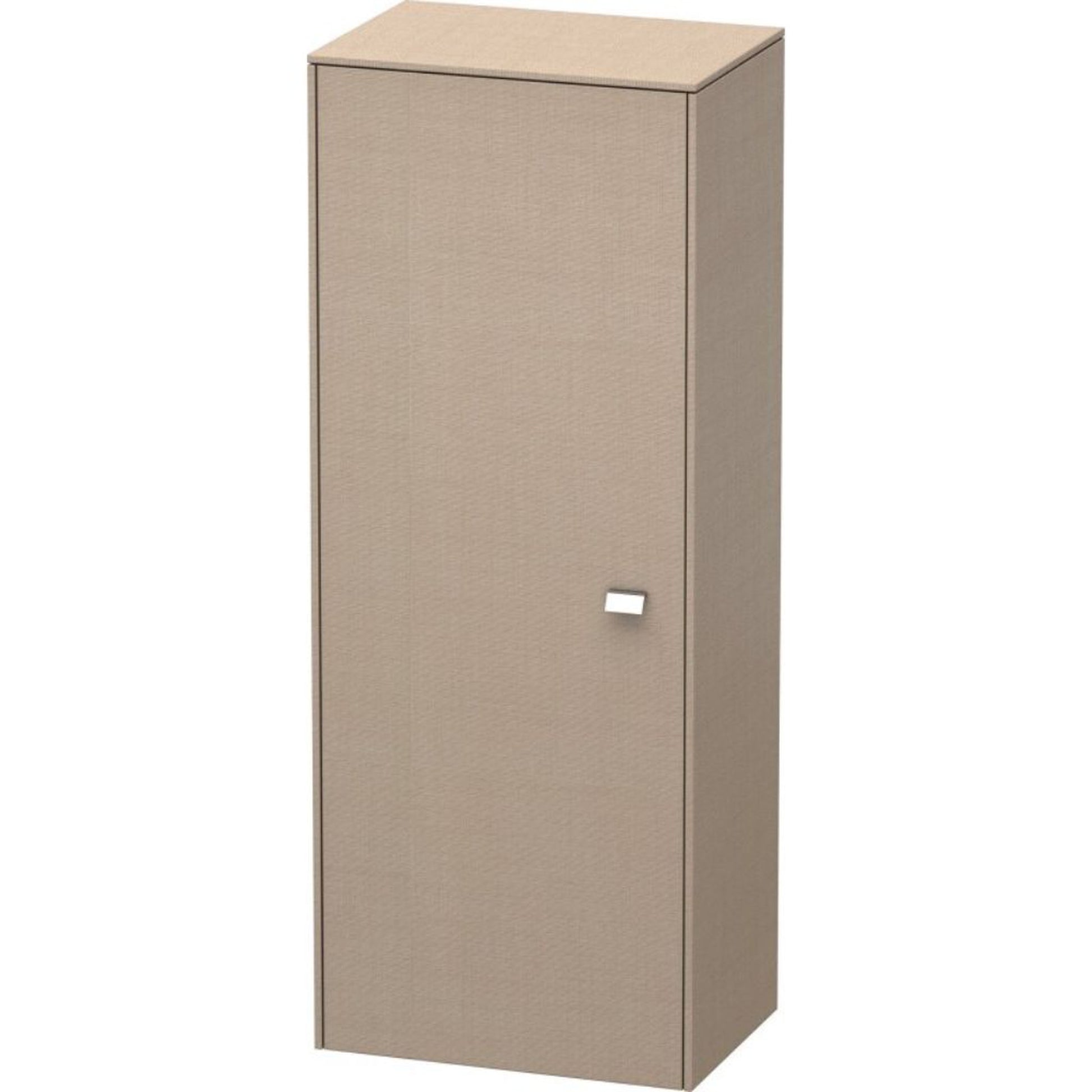 Duravit Brioso BR1311 20" x 52" x 14" Semi Tall Cabinet With Left Door in Linen and Chrome Handle