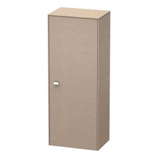 Duravit Brioso BR1311 20" x 52" x 14" Semi Tall Cabinet With Right Door in Linen and Chrome Handle