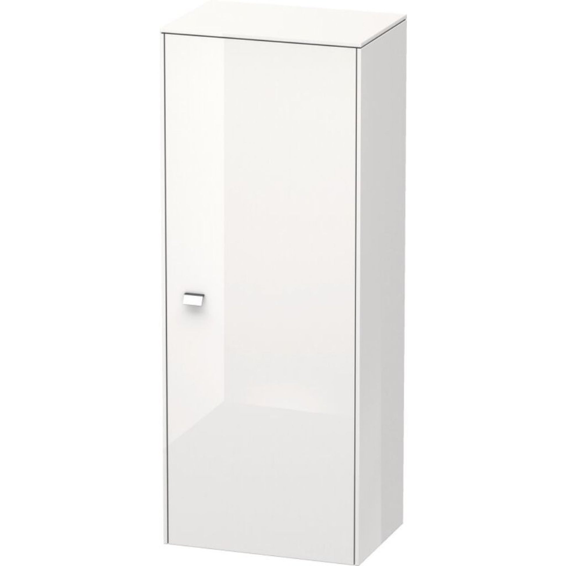 Duravit Brioso BR1311 20" x 52" x 14" Semi Tall Cabinet With Right Door in White High Gloss and Chrome Handle