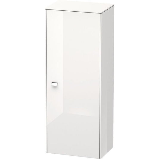 Duravit Brioso BR1311 20" x 52" x 14" Semi Tall Cabinet With Right Door in White High Gloss and Chrome Handle