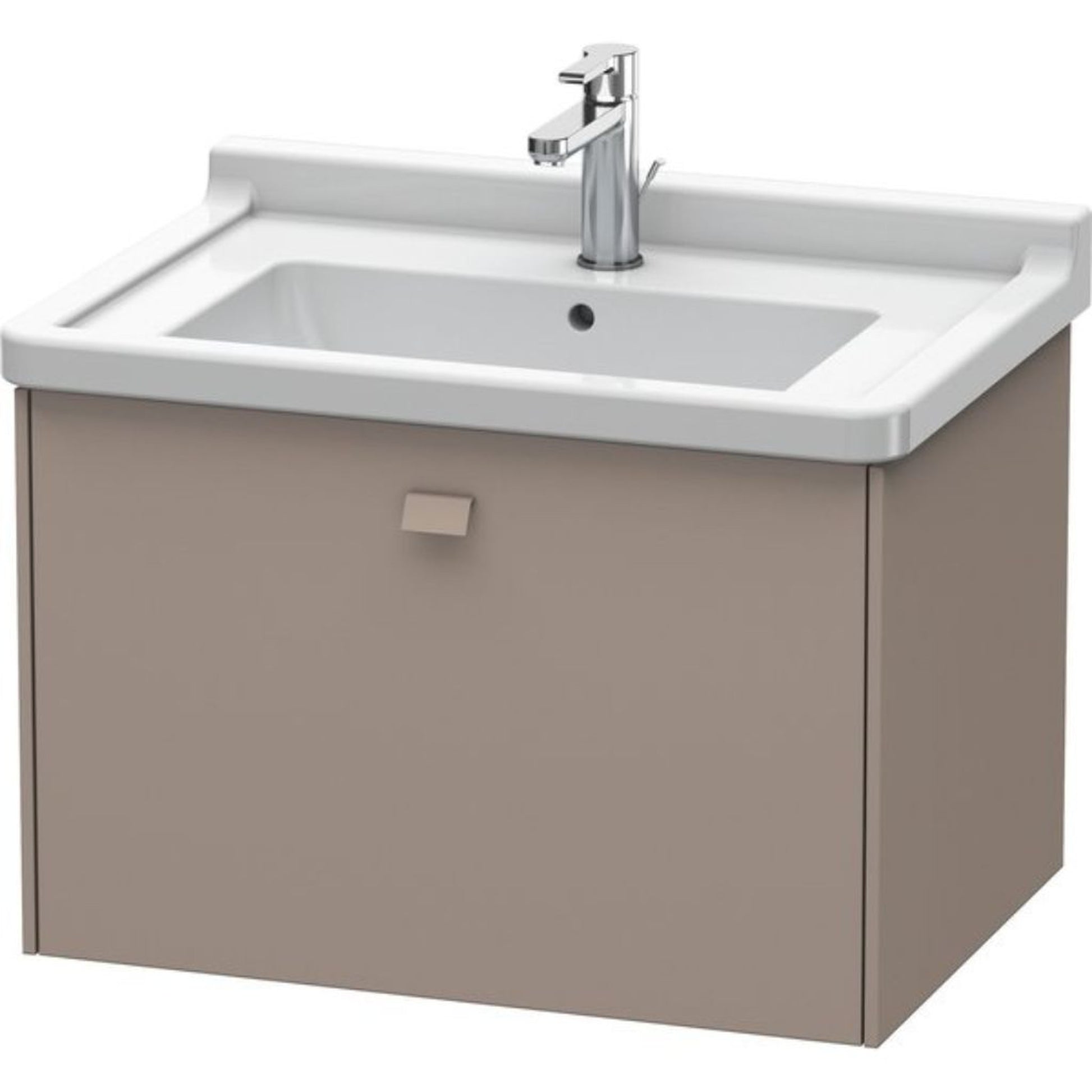 Duravit Brioso BR40410 26" x 18" x 18" One Drawer Wall-Mount Vanity Unit in Basalt Matt