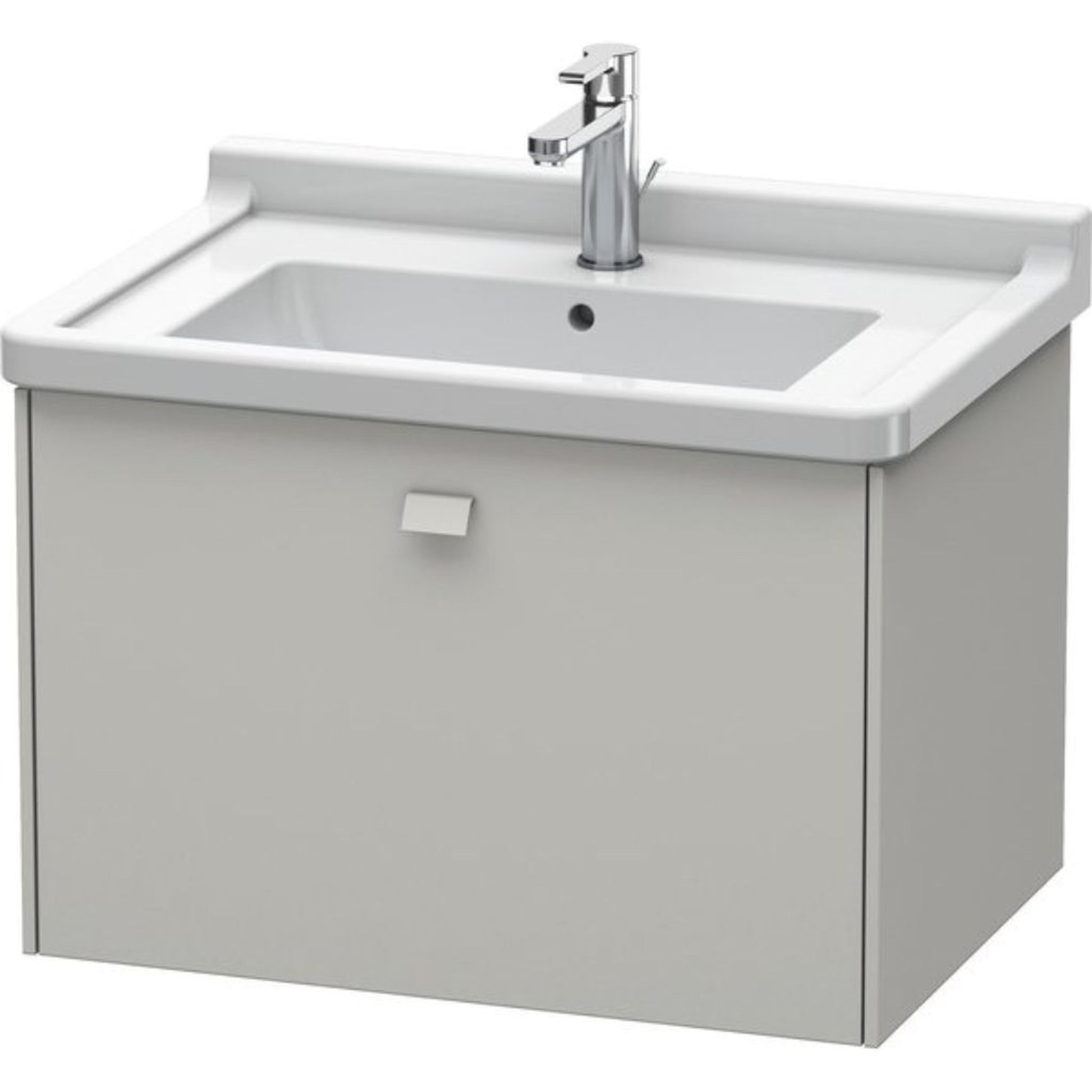 Duravit Brioso BR40410 26" x 18" x 18" One Drawer Wall-Mount Vanity Unit in Concrete Grey Matt