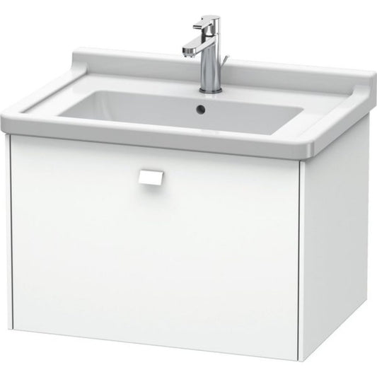 Duravit Brioso BR40410 26" x 18" x 18" One Drawer Wall-Mount Vanity Unit in White Matt