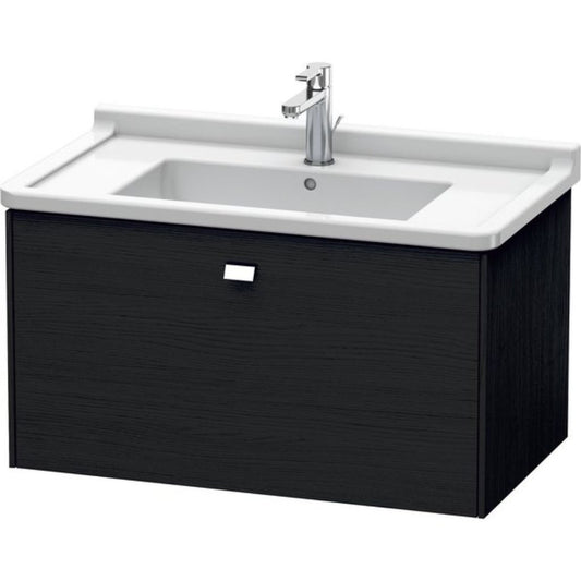 Duravit Brioso BR40420 32" x 18" x 18" One Drawer Wall-Mount Vanity Unit in Black Oak and Chrome Handle