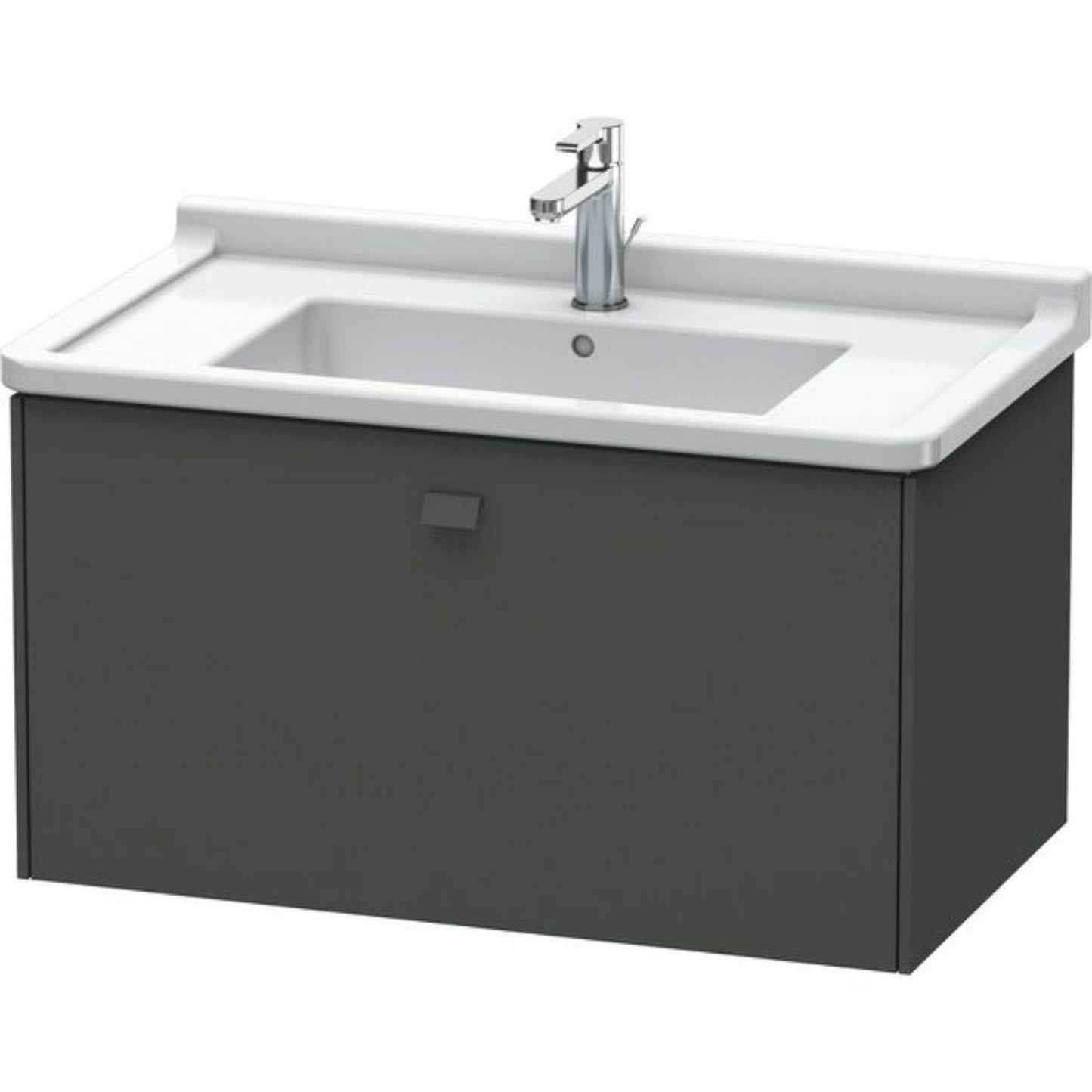Duravit Brioso BR40420 32" x 18" x 18" One Drawer Wall-Mount Vanity Unit in Graphite Matt