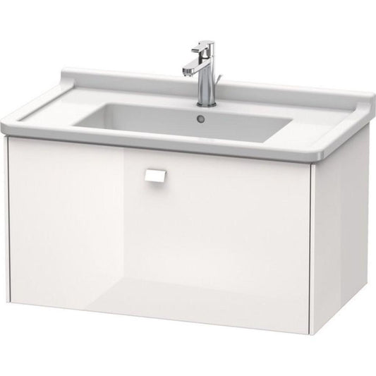 Duravit Brioso BR40420 32" x 18" x 18" One Drawer Wall-Mount Vanity Unit in White High Gloss
