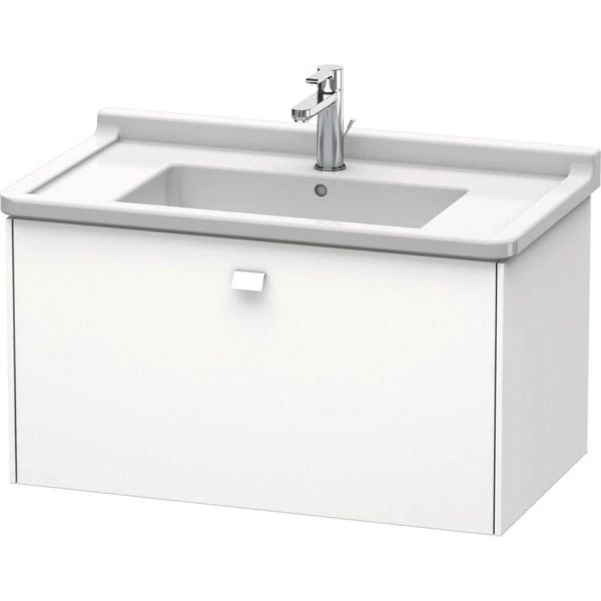 Duravit Brioso BR40420 32" x 18" x 18" One Drawer Wall-Mount Vanity Unit in White Matt