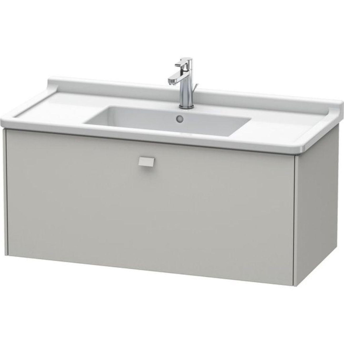 Duravit Brioso BR40430 40" x 18" x 18" One Drawer Wall-Mount Vanity Unit in Concrete Grey Matt
