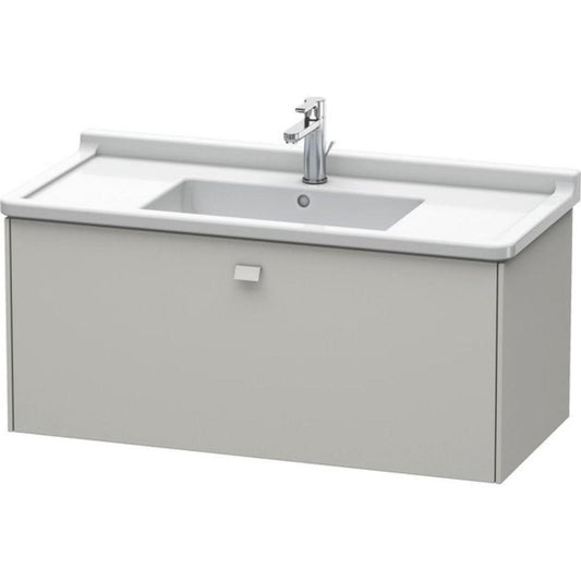 Duravit Brioso BR40430 40" x 18" x 18" One Drawer Wall-Mount Vanity Unit in Concrete Grey Matt