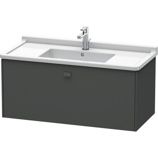 Duravit Brioso BR40430 40" x 18" x 18" One Drawer Wall-Mount Vanity Unit in Graphite Matt