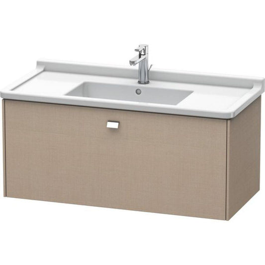 Duravit Brioso BR40430 40" x 18" x 18" One Drawer Wall-Mount Vanity Unit in Linen and Chrome Handle