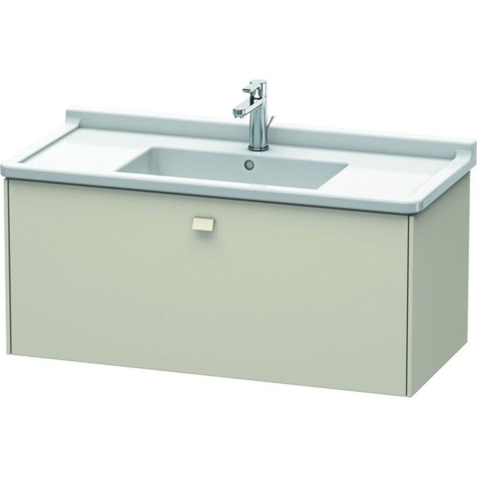 Duravit Brioso BR40430 40" x 18" x 18" One Drawer Wall-Mount Vanity Unit in Taupe