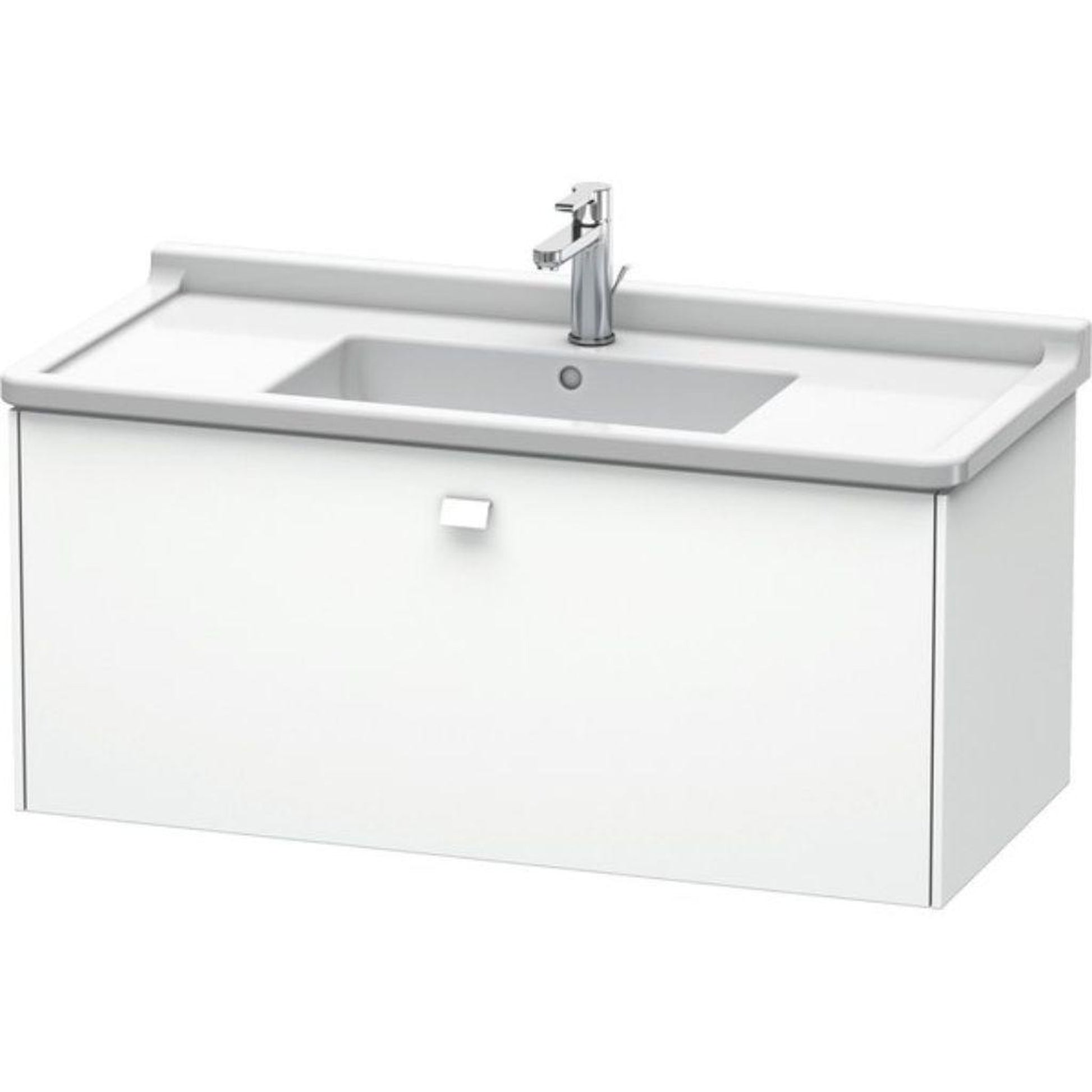 Duravit Brioso BR40430 40" x 18" x 18" One Drawer Wall-Mount Vanity Unit in White Matt
