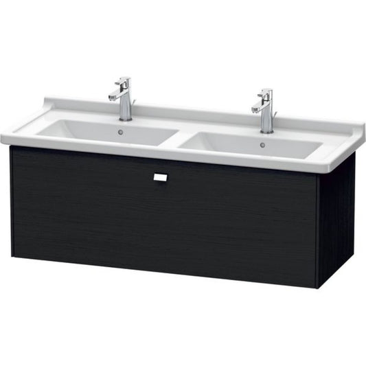 Duravit Brioso BR40440 48" x 18" x 18" One Drawer Wall-Mount Vanity Unit in Black Oak and Chrome Handle